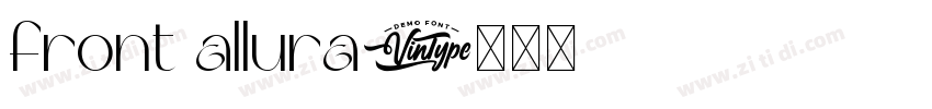 front allura字体转换